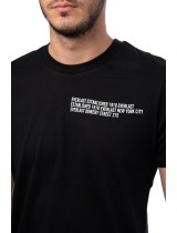 Printed Cotton  T-shirt   Jersey - Black