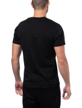Printed Cotton  T-shirt   Jersey - Black