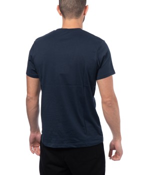 Printed Cotton  T-shirt   Jersey - Blu Navy