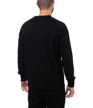 Printed Cotton  Sweater Light  Jersey - Black