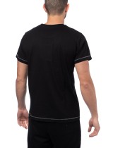 Cotton Logo Tag  T-shirt  Jersey- Black