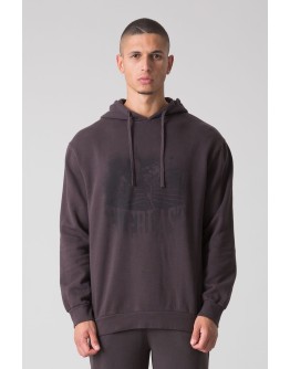 SUNFADED HOODIE WITH BOXING GRAPHICS