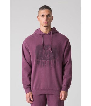 SUNFADED HOODIE WITH BOXING GRAPHICS