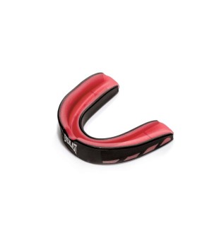 EVERLAST EVERSHIELD SINGLE MOUTHGUARD BLACK/RED - ONE SIZE