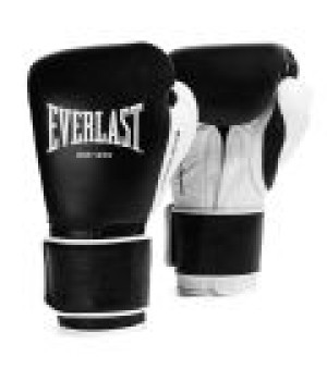EVERLAST POWERLOCK PRO OG(PREMIUM GENUINE LEATHER) H&L (KICK)BOXING GLOVE - BLACK/WHITE                  
