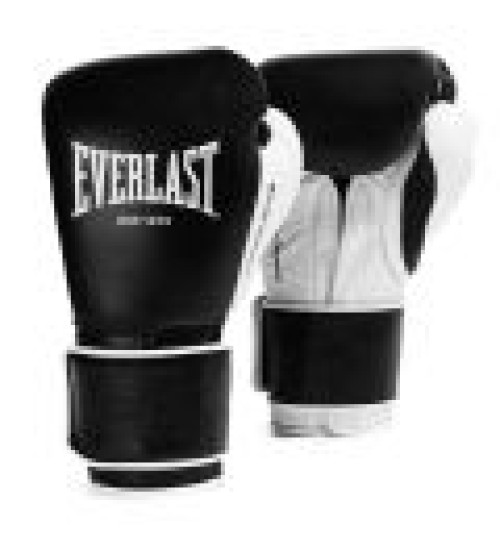 EVERLAST POWERLOCK PRO OG(PREMIUM GENUINE LEATHER) H&L (KICK)BOXING GLOVE - BLACK/WHITE                  