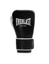 EVERLAST POWERLOCK PRO OG(PREMIUM GENUINE LEATHER) H&L (KICK)BOXING GLOVE - BLACK/WHITE                  
