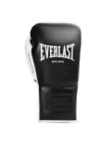 EVERLAST POWERLOCK PRO OG(PREMIUM GENUINE LEATHER)LACED UP (KICK)BOXING GLOVE - BLACK/WHITE