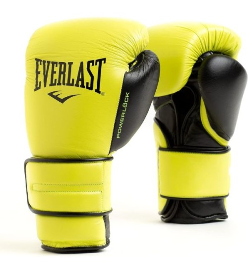 EVERLAST POWERLOCK 2 PRO(HIGH-QUALITY LEATHER)TRAINING H&L GLOVE - NEON YELLOW