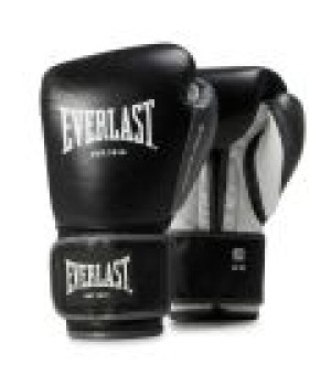 EVERLAST POWERLOCK OG(PREMIUM LEATHER)ADVANCED TRAINING GLOVES HOOK & LOOP - BLACK/WHITE  