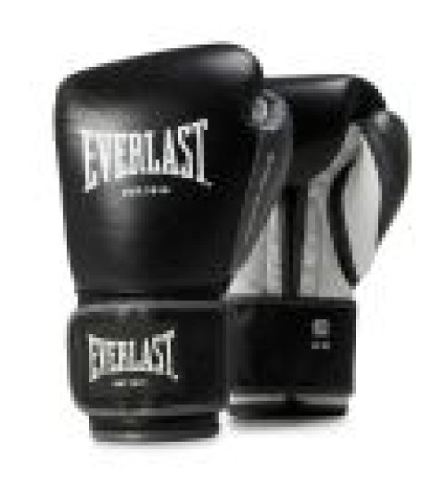 EVERLAST POWERLOCK OG(PREMIUM LEATHER)ADVANCED TRAINING GLOVES HOOK & LOOP - BLACK/WHITE  