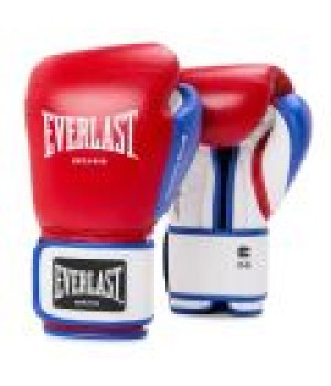 EVERLAST POWERLOCK OG(PREMIUM LEATHER)ADVANCED TRAINING GLOVES HOOK & LOOP - RED/WHITE  