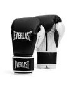 EVERLAST POWERLOCK OG(SYNTHETIC LEATHER) TRAINING GLOVES HOOK & LOOP - BLACK/WHITE  