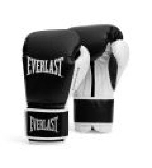 EVERLAST POWERLOCK OG(SYNTHETIC LEATHER) TRAINING GLOVES HOOK & LOOP - BLACK/WHITE  
