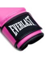 EVERLAST POWERLOCK OG(SYNTHETIC LEATHER) TRAINING GLOVES HOOK & LOOP - PINK/BLACK