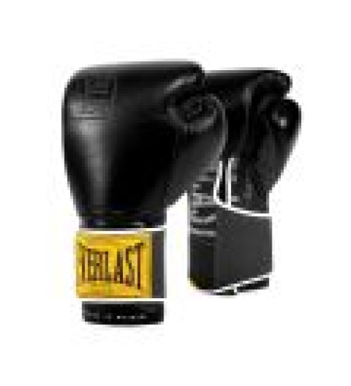 EVERLAST 1910 CLASSIC(PREMIUM LEATHER)TRAINING GLOVES - BLACK