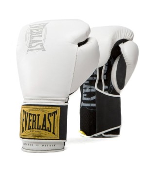 EVERLAST 1910 CLASSIC(PREMIUM LEATHER)TRAINING GLOVES - WHITE