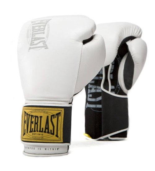EVERLAST 1910 CLASSIC(PREMIUM LEATHER)TRAINING GLOVES - WHITE