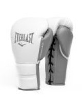 EVERLAST POWERLOCK 2 PRO(HIGH-QUALITY LEATHER)TRAINING LACED GLOVE - WHITE