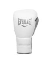 EVERLAST POWERLOCK 2 PRO(HIGH-QUALITY LEATHER)TRAINING LACED GLOVE - WHITE
