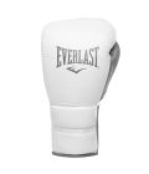 EVERLAST POWERLOCK 2 PRO(HIGH-QUALITY LEATHER)TRAINING LACED GLOVE - WHITE