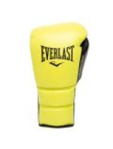 EVERLAST POWERLOCK 2 PRO(HIGH-QUALITY LEATHER)TRAINING LACED GLOVE - NEON YELLOW