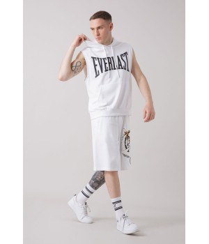 THE ICON SLEEVELESS HOODIE WITH TIGER GRAPHICS