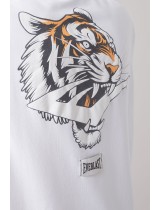 THE ICON SLEEVELESS HOODIE WITH TIGER GRAPHICS