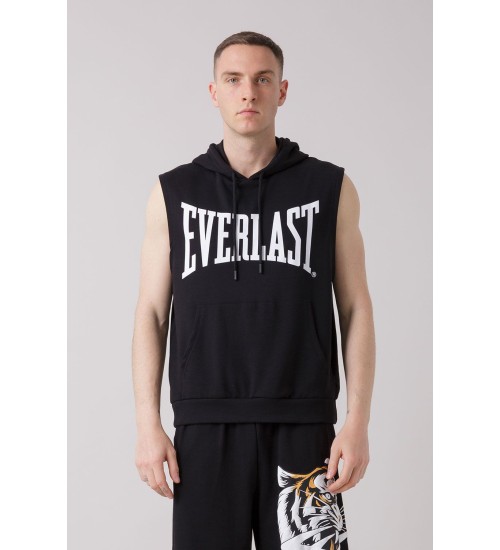 THE ICON SLEEVELESS HOODIE WITH TIGER GRAPHICS