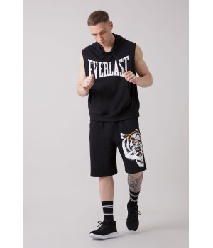 THE ICON SLEEVELESS HOODIE WITH TIGER GRAPHICS