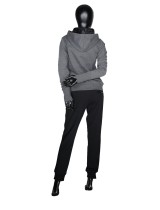 Embroidered Logo Sweatshirt Hoodie Zip & Sweatpants - Black
