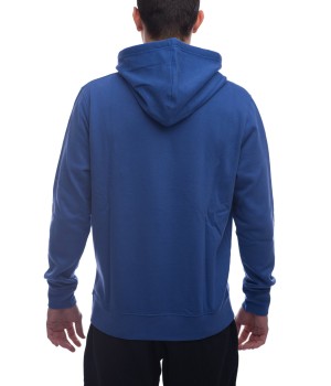 Printed Oversized Logo Sweatshirt Hoodie  - Blue/Black