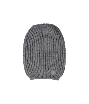 Logo Tag  Beanie Hat - Grey Mel