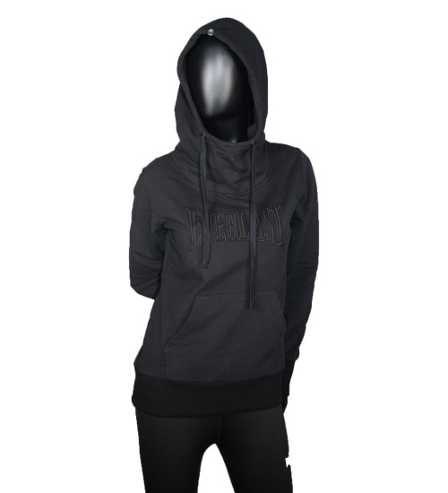 Logo Embroidered Hooded Sweatshirt - Black