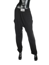 Low Crotch  Loose Jersey Sweatpants - Black