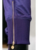 Logo Details Track Pants - Purple