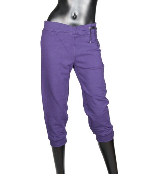 Jersey Fit Cropped  Sweatpants - Purple