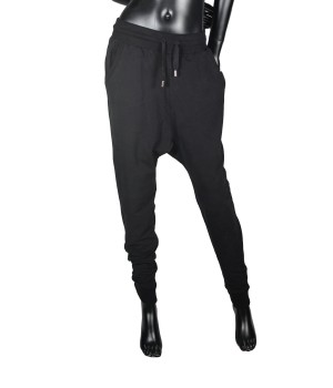 Low Crotch  Jersey Sweatpants - Black