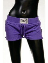 Print Logo Jersey Sweat Shorts - Purple